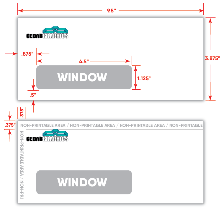 business envelope template with window address